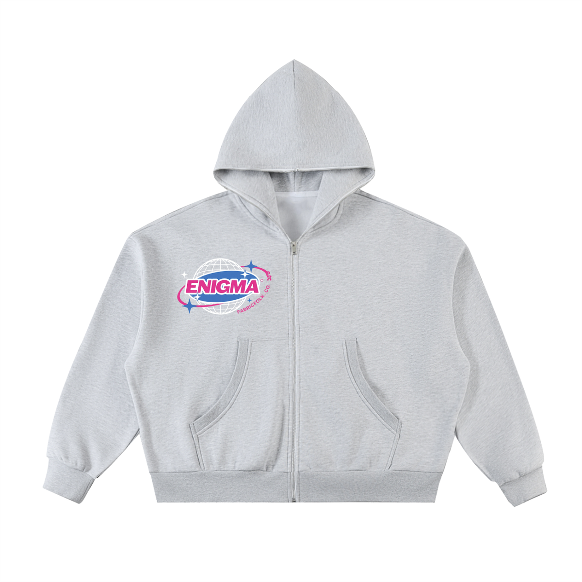 Enigma FabricFolk Full-Zip Boxy Hoodie