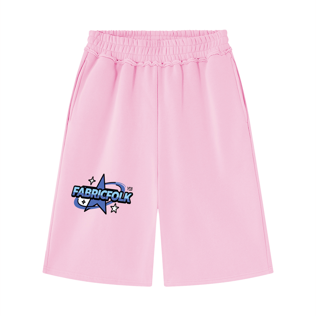 FabricFolk Raw Edge Fleece Shorts