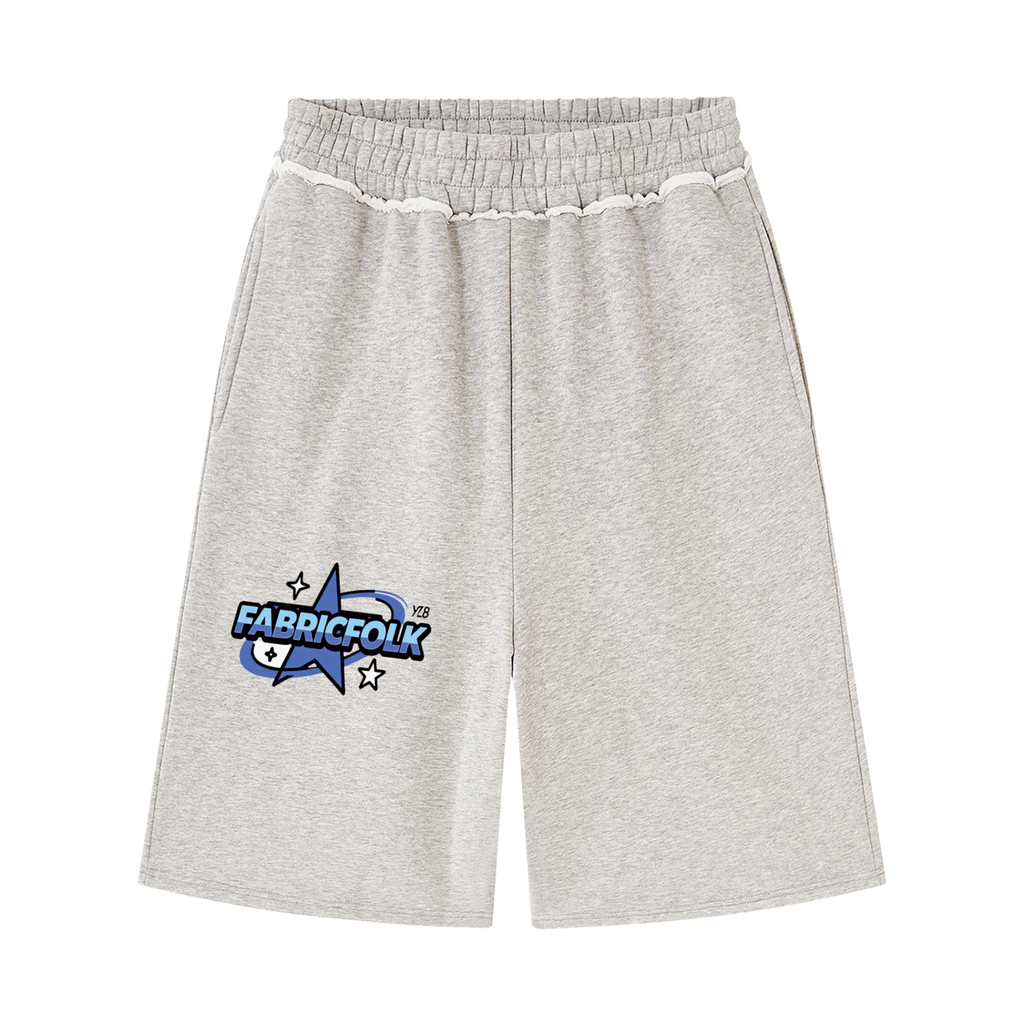 FabricFolk Raw Edge Fleece Shorts
