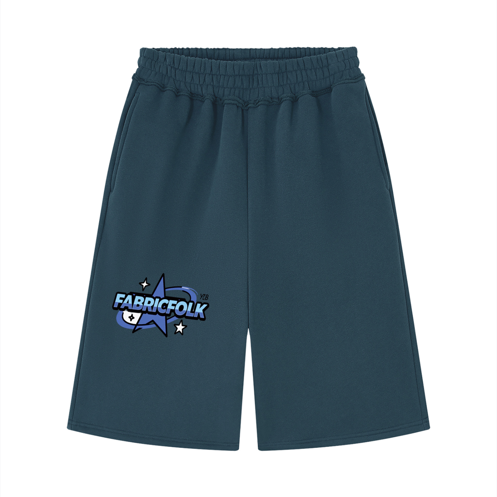FabricFolk Raw Edge Fleece Shorts