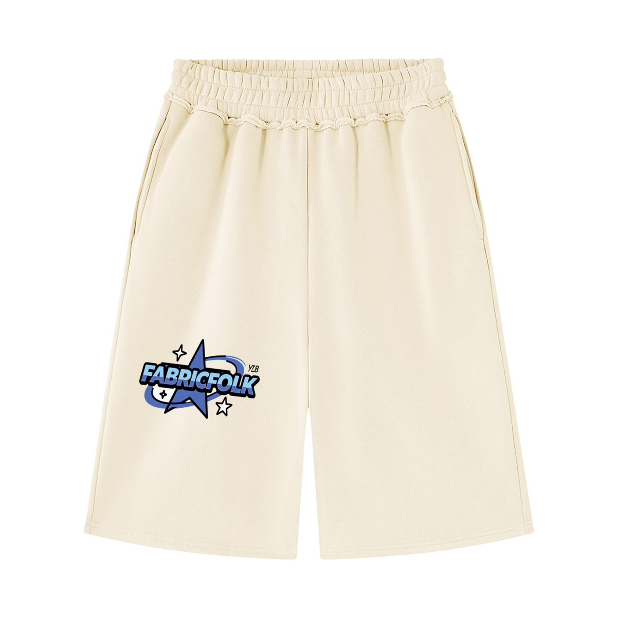 FabricFolk Raw Edge Fleece Shorts
