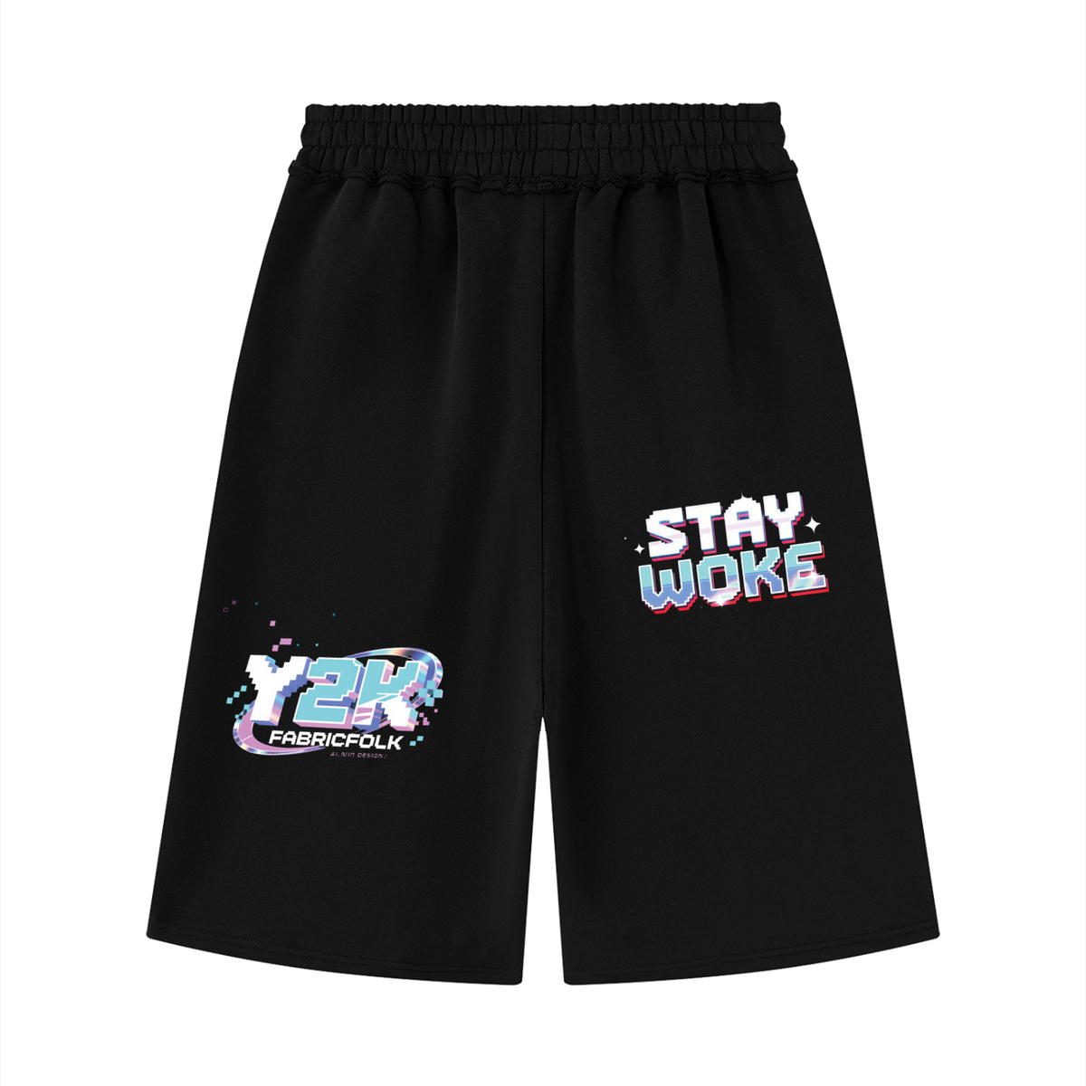 FabricFolk Raw Edge Fleece Shorts