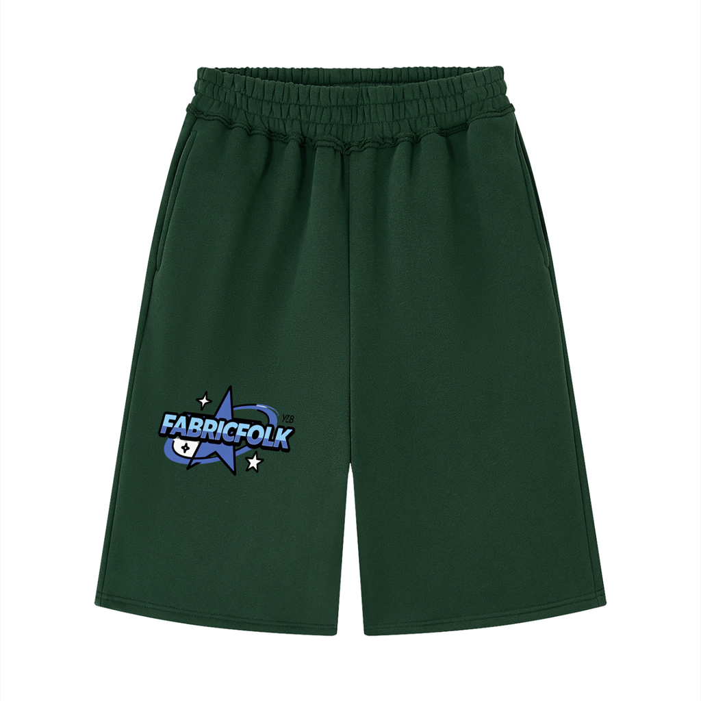 FabricFolk Raw Edge Fleece Shorts