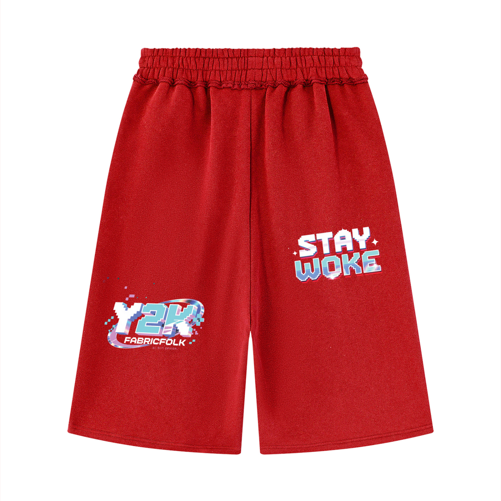 FabricFolk Raw Edge Fleece Shorts