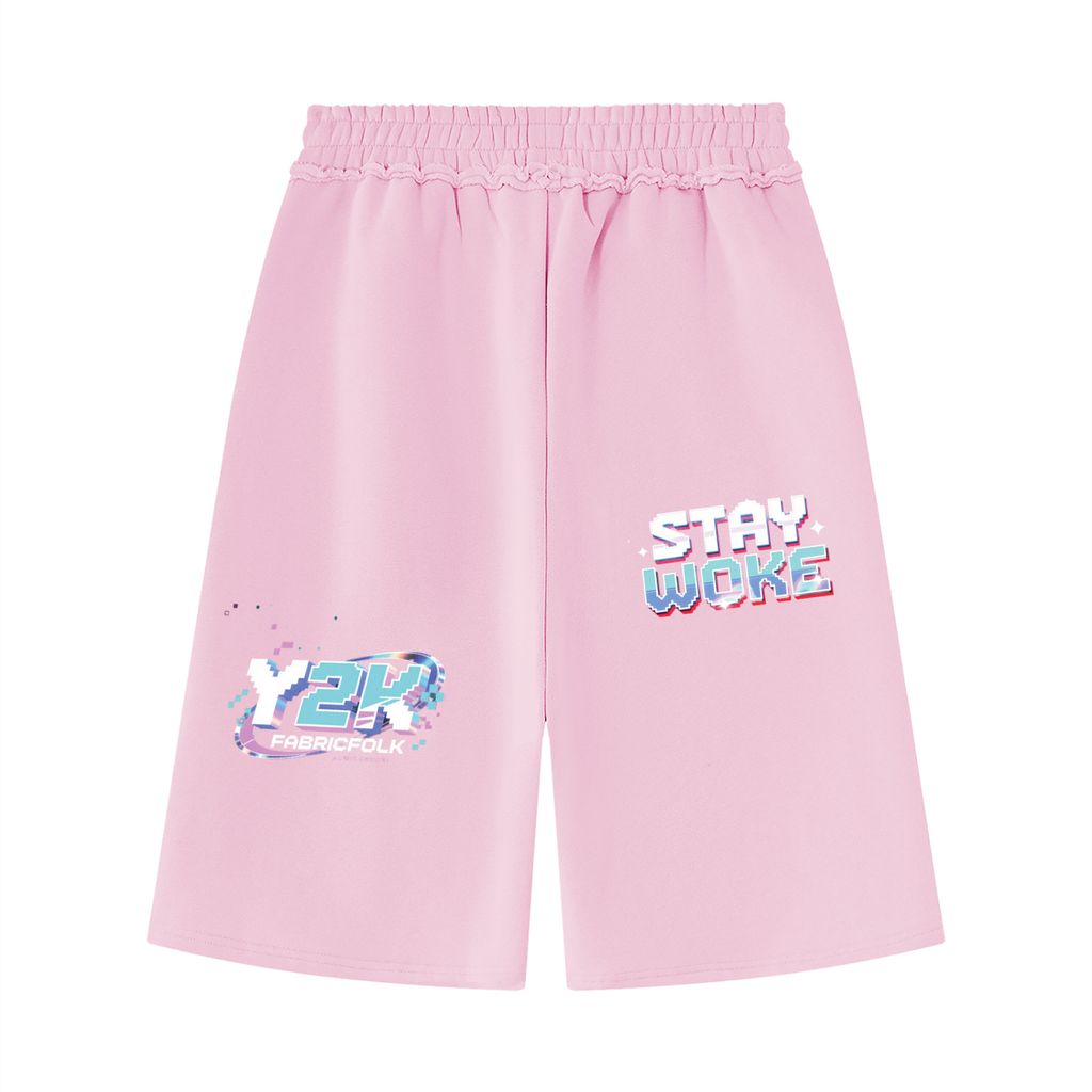 FabricFolk Raw Edge Fleece Shorts