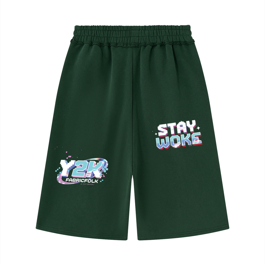 FabricFolk Raw Edge Fleece Shorts