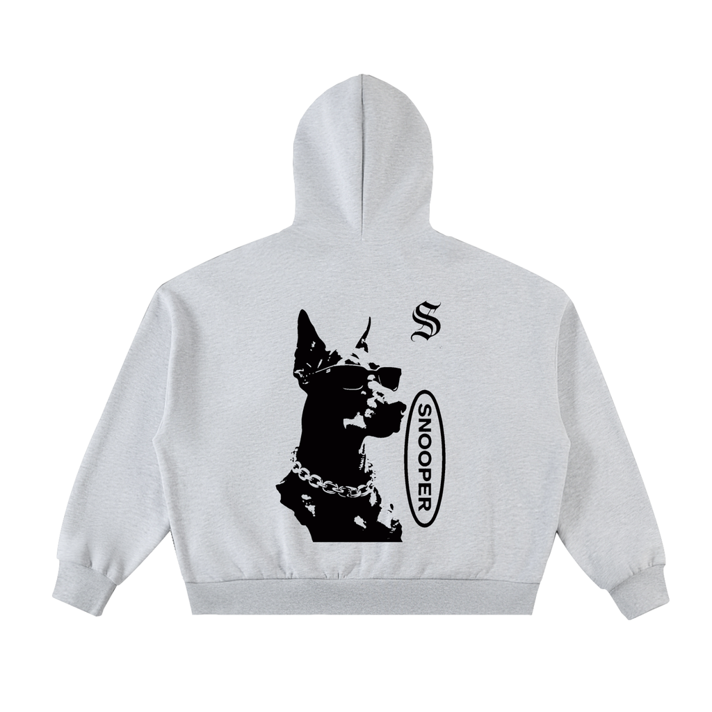 Snooper-FabricFolk Fleeced Full-Zip Boxy Hoodie