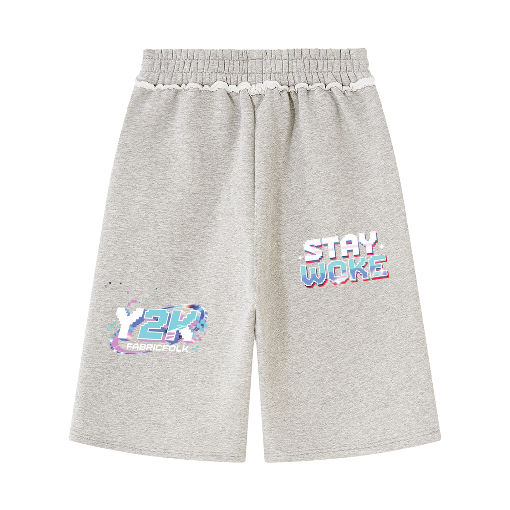 FabricFolk Raw Edge Fleece Shorts