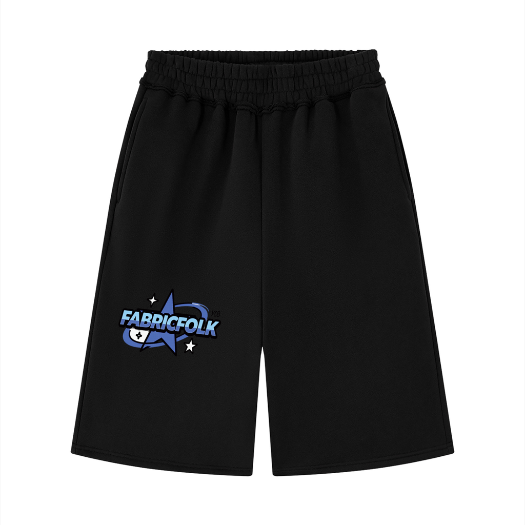 FabricFolk Raw Edge Fleece Shorts