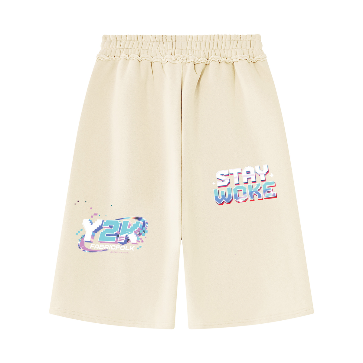 FabricFolk Raw Edge Fleece Shorts